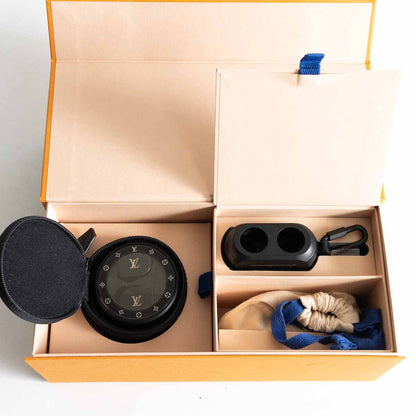LOUIS VUITTON Horizon Black Monogram Earphones QAB010