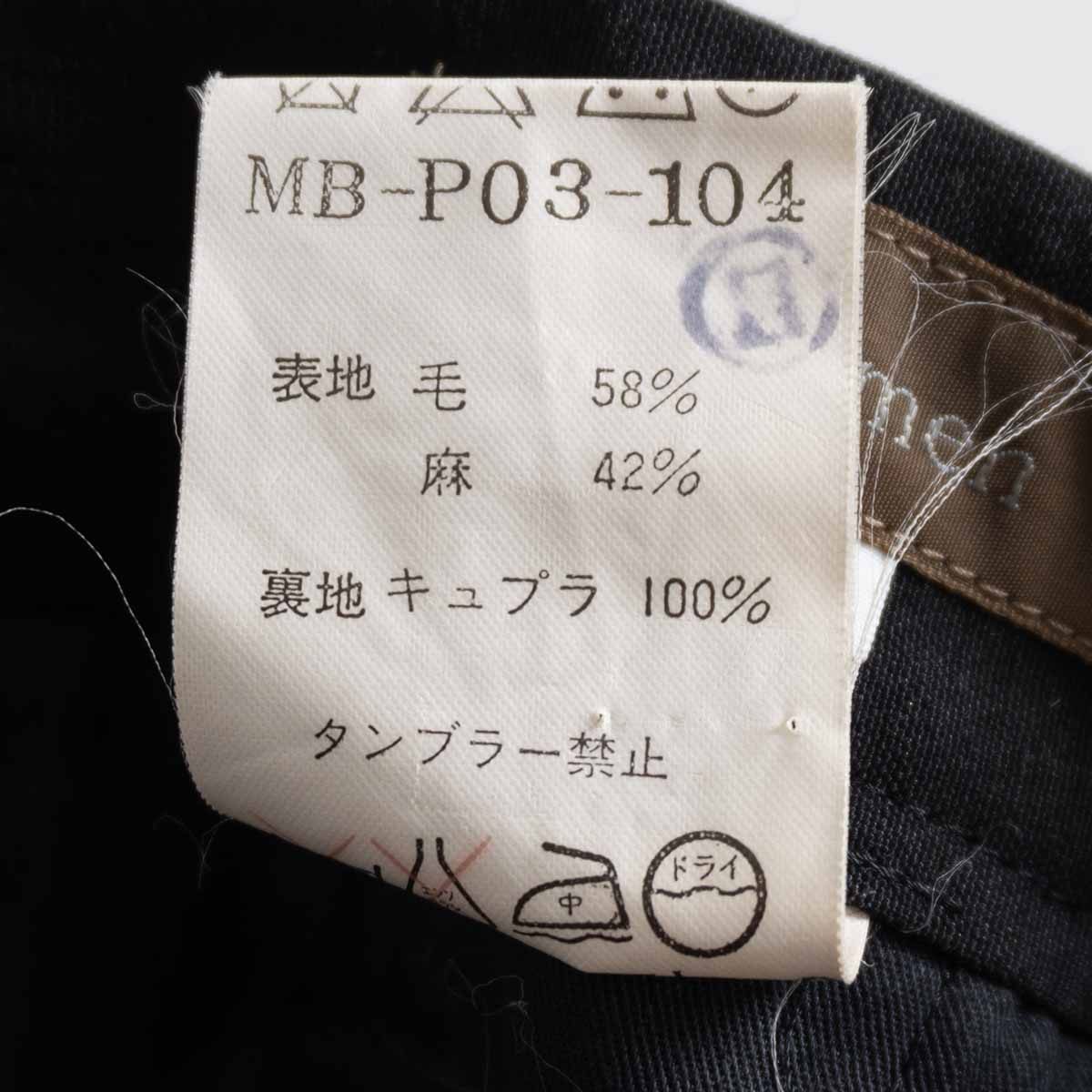 Y's for men Wool Linen Slacks Black Size 36