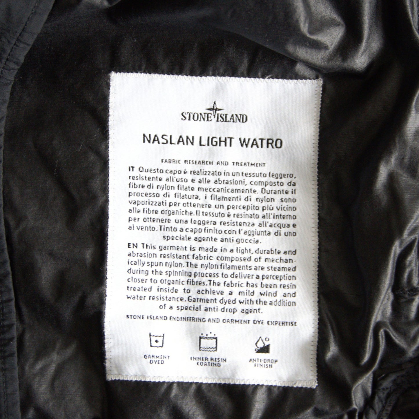 STONE ISLAND 22SS Naslan Light Watro Garment Dyed Size XL