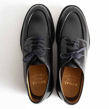 REGAL U-Tip Leather Shoes Black Size 7.5