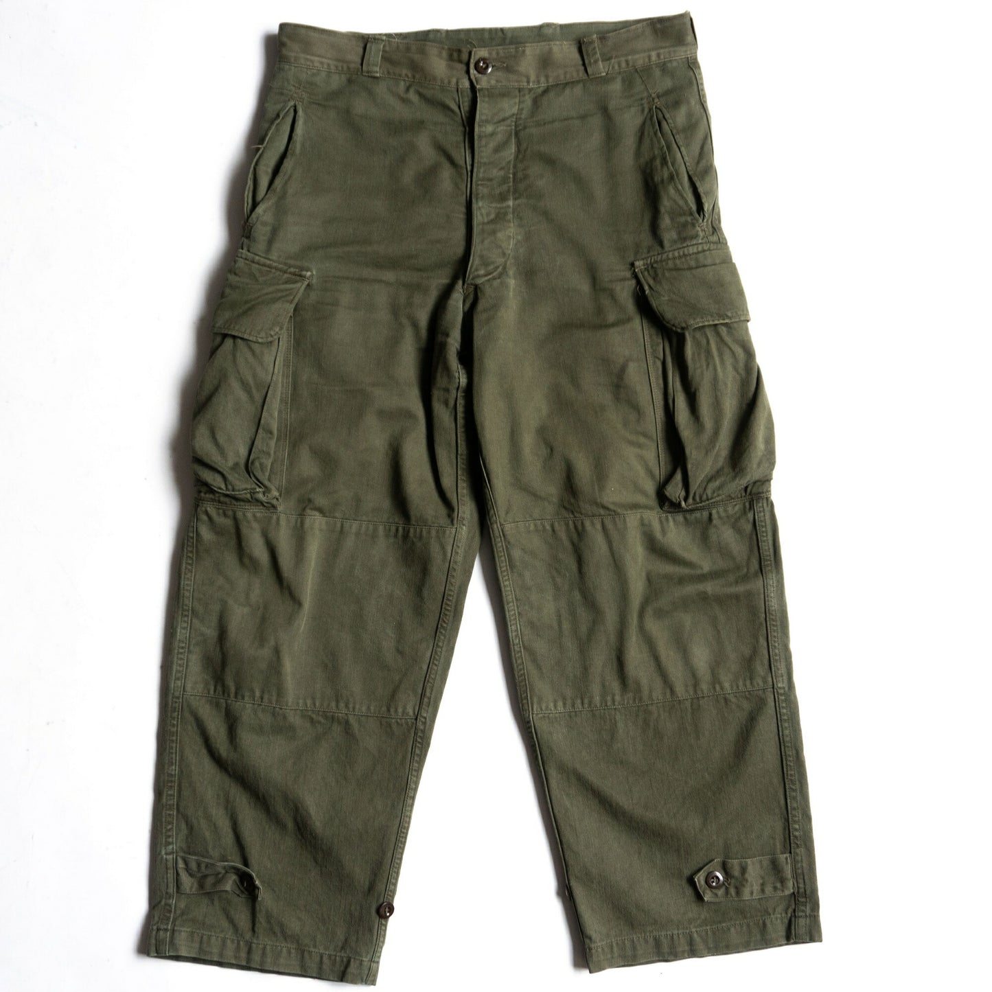 French Military 60s M47 Herringbone Cargo Pants Size 13
