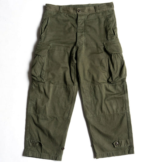 French Military 60s M47 Herringbone Cargo Pants Size 13