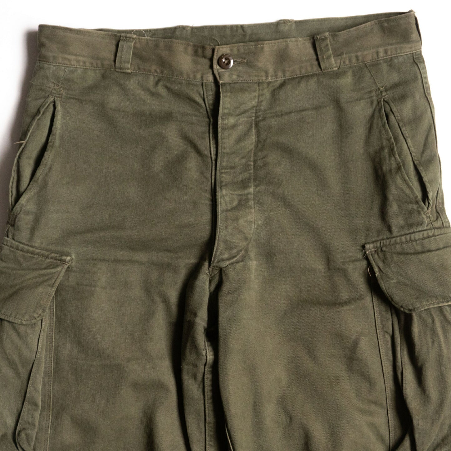 French Military 60s M47 Herringbone Cargo Pants Size 13
