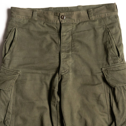 French Military 60s M47 Herringbone Cargo Pants Size 13