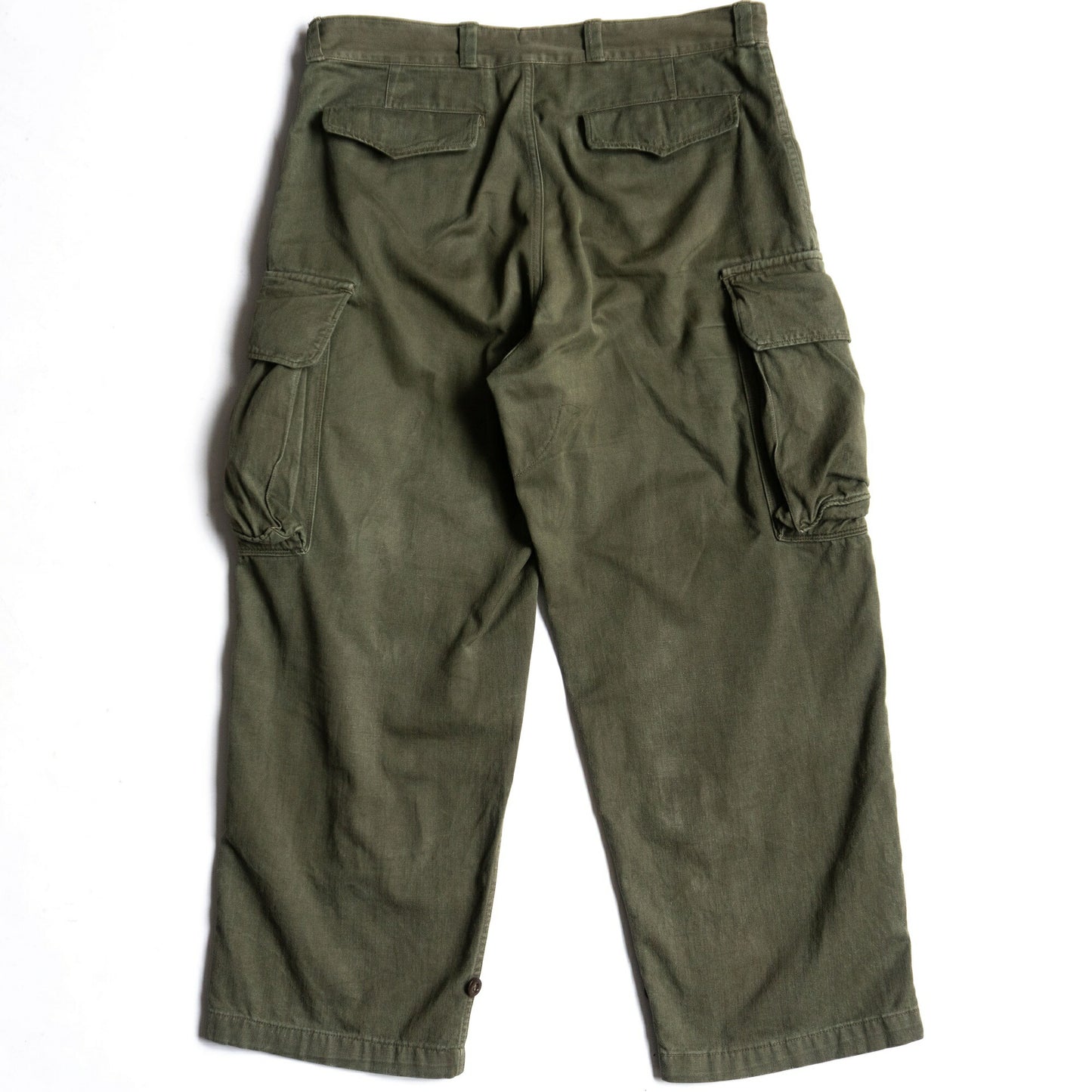 French Military 60s M47 Herringbone Cargo Pants Size 13