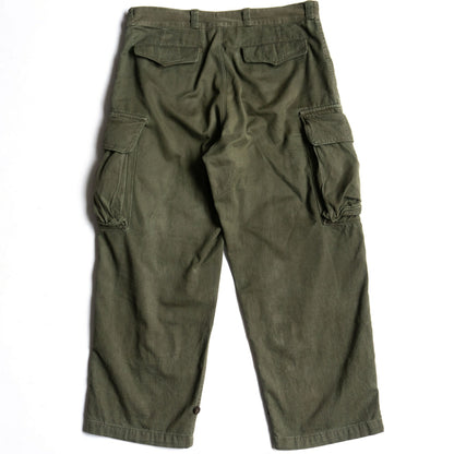 French Military 60s M47 Herringbone Cargo Pants Size 13