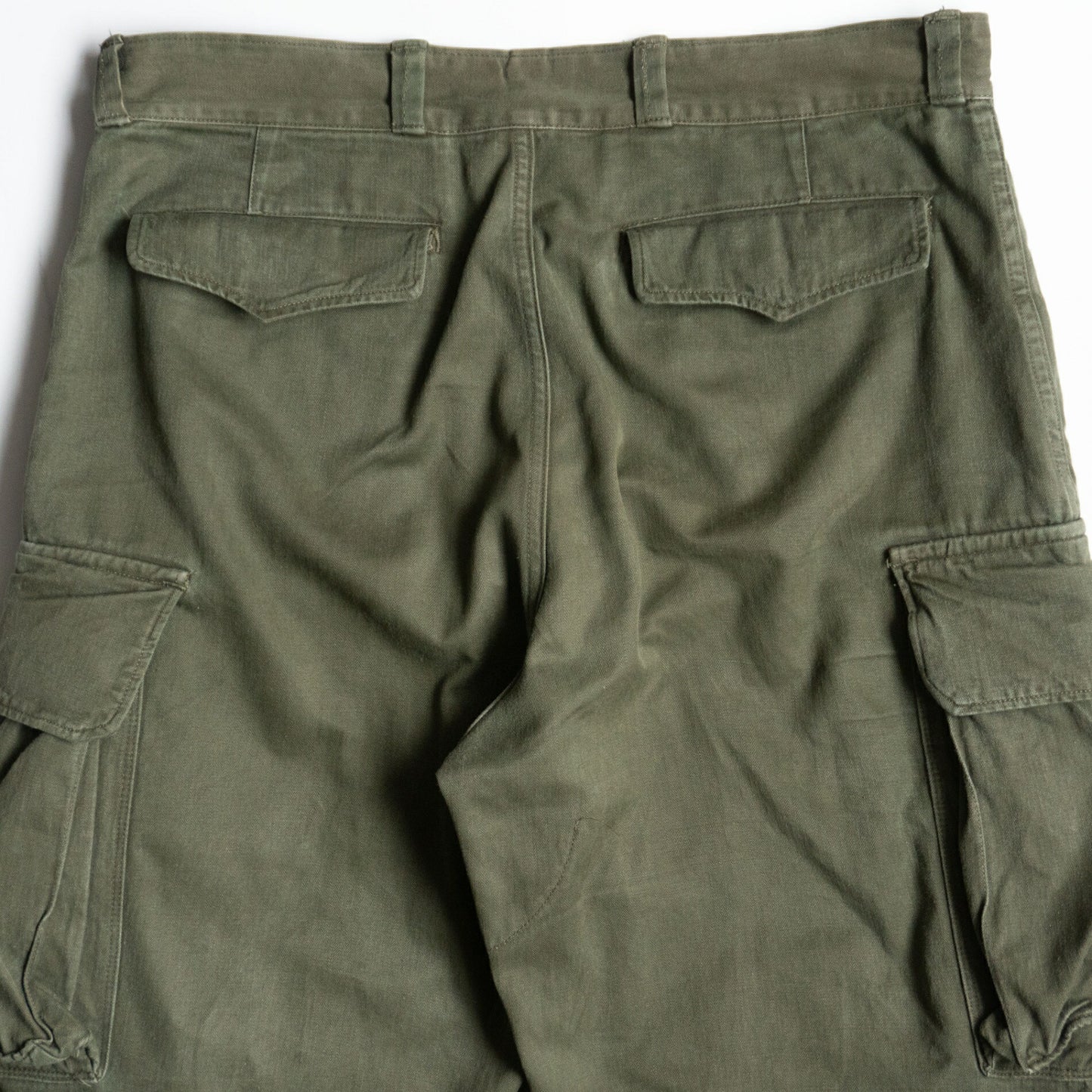 French Military 60s M47 Herringbone Cargo Pants Size 13