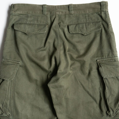 French Military 60s M47 Herringbone Cargo Pants Size 13