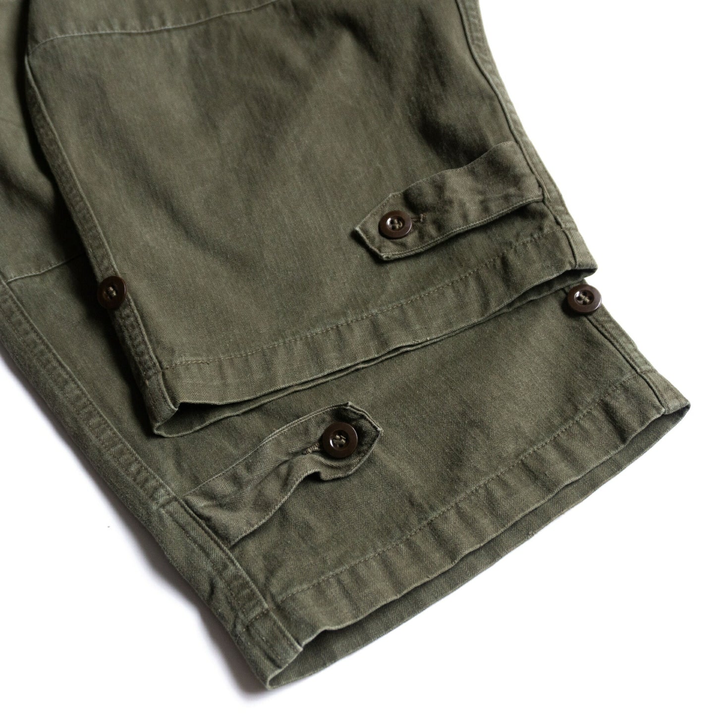 French Military 60s M47 Herringbone Cargo Pants Size 13