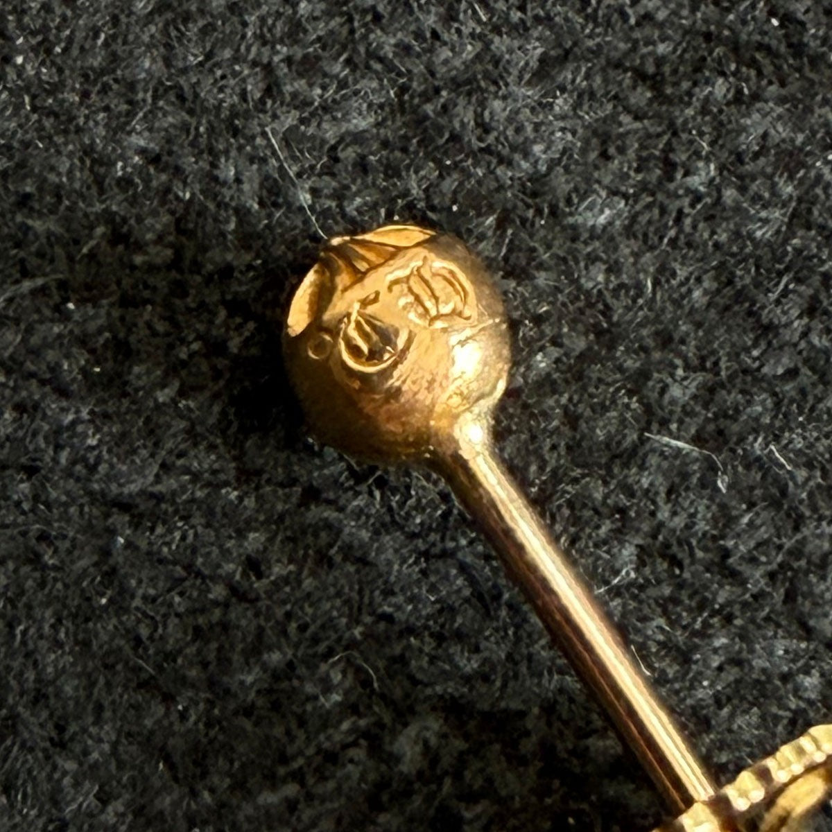 CHROME HEARTS 22K Stud CRS Ball Mini Earring Size ONE SIZE