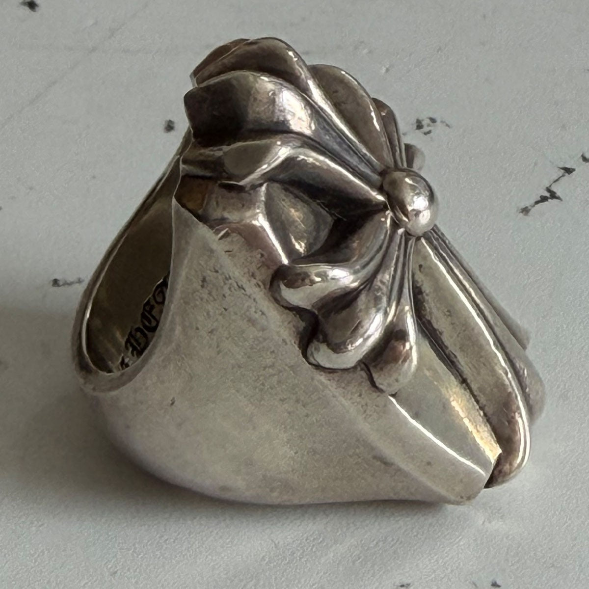 CHROME HEARTS LONG PJ RING Silver Ring Size ONE SIZE