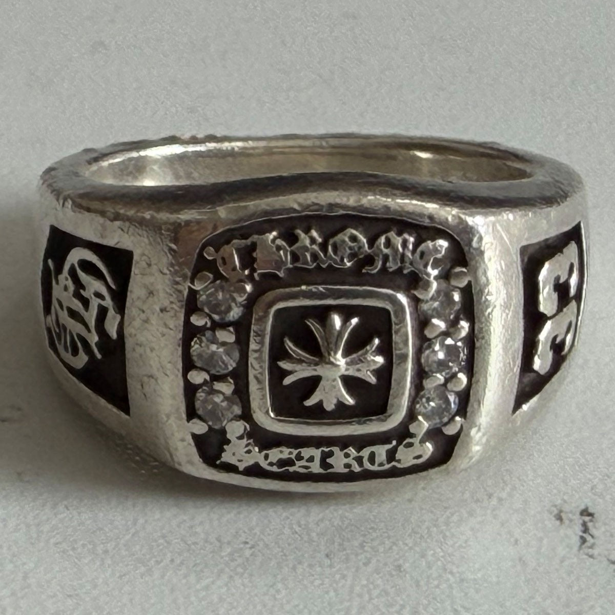 CHROME HEARTS Champion Ring SM Silver Size ONE SIZE