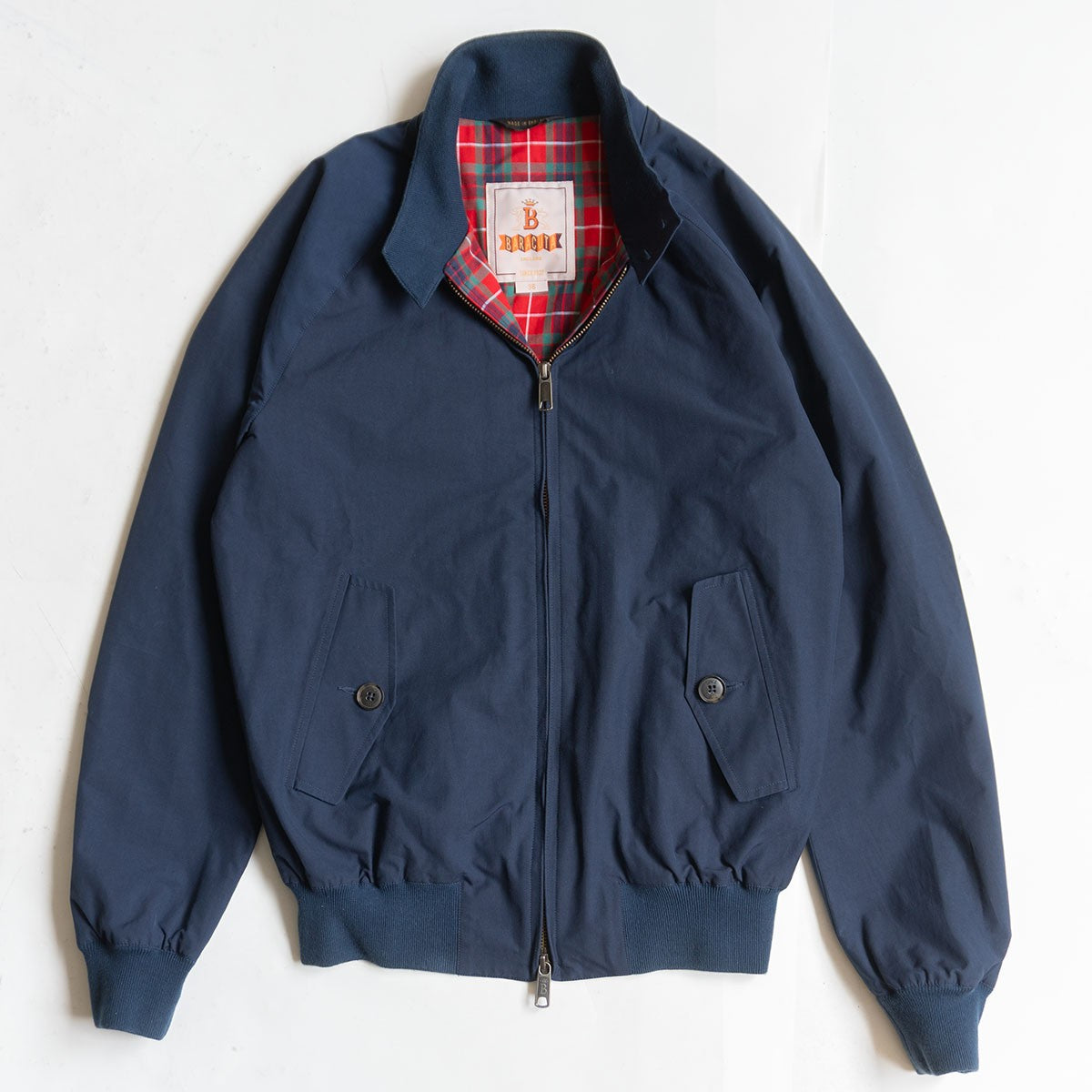 BARACUTA G9 Swingtop Harrington Jacket Navy Size 38