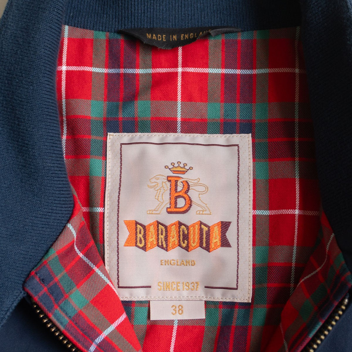 BARACUTA G9 Swingtop Harrington Jacket Navy Size 38