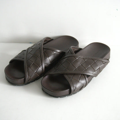 BOTTEGA VENETA Tareek Leather Mule Sandal Dark Size 7.5