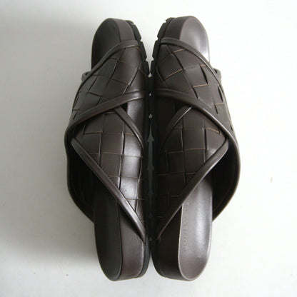 BOTTEGA VENETA Tareek Leather Mule Sandal Dark Size 7.5