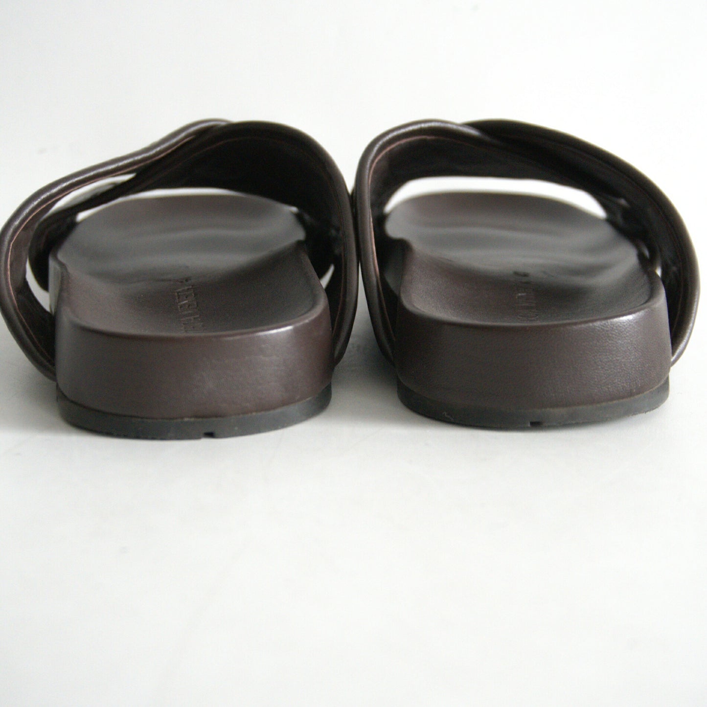 BOTTEGA VENETA Tareek Leather Mule Sandal Dark Size 7.5