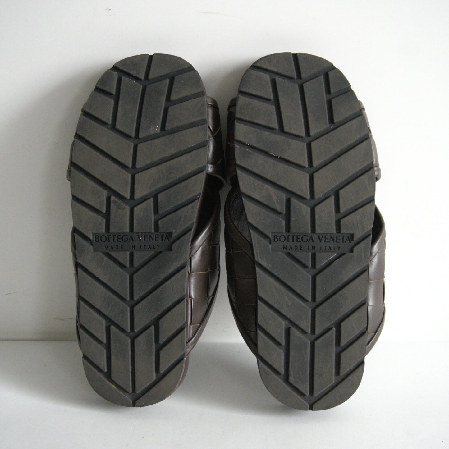BOTTEGA VENETA Tareek Leather Mule Sandal Dark Size 7.5