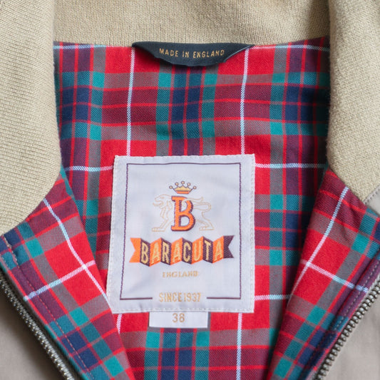 BARACUTA G9 Swing Top Harrington Jacket Tan Size 38