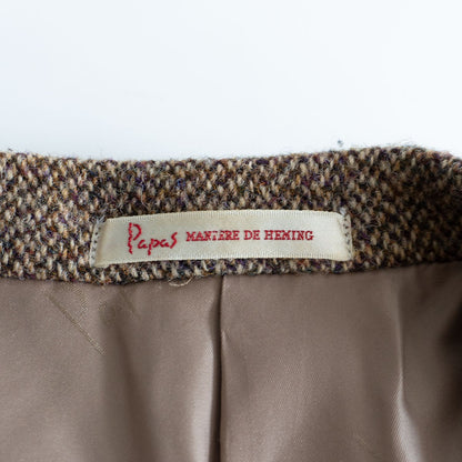 PAPAS x Harris Tweed 2B Tweed Tailored Jacket Size M46