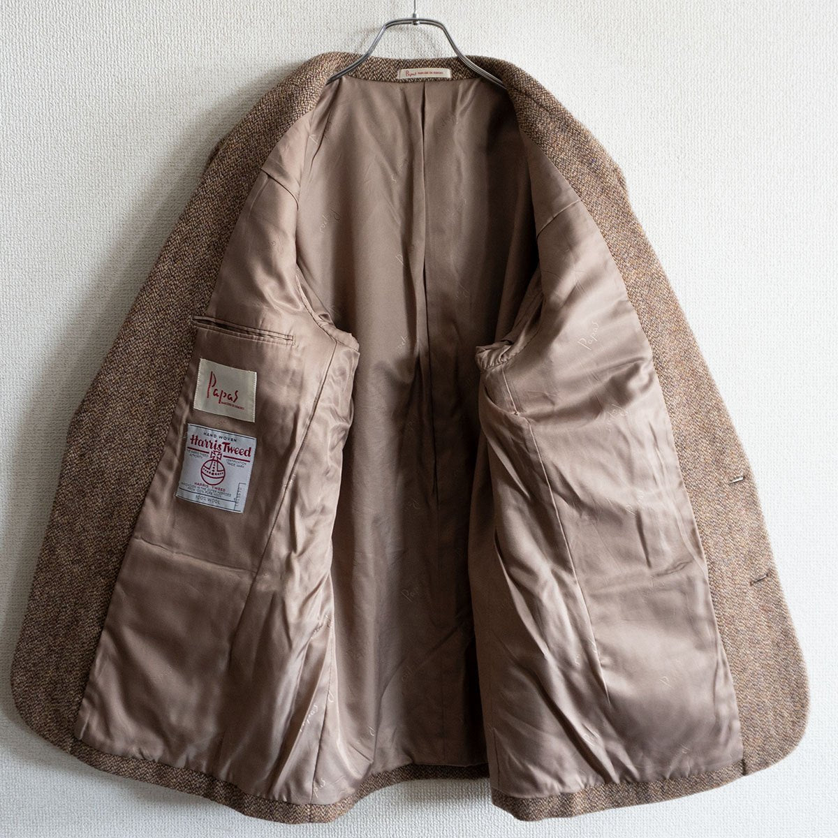PAPAS x Harris Tweed 2B Tweed Tailored Jacket Size M46