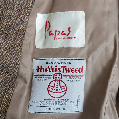 PAPAS x Harris Tweed 2B Tweed Tailored Jacket Size M46