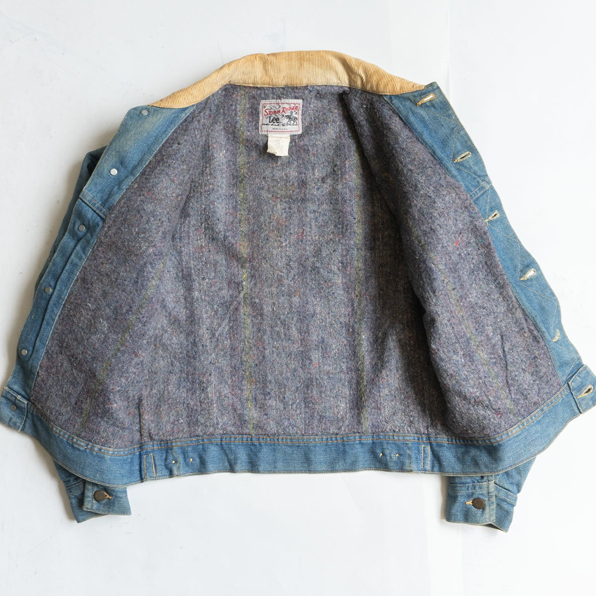 LEE 80s Storm Rider Blanket Lined Denim Jacket Size M