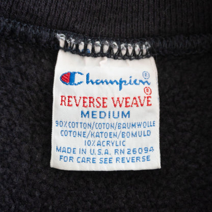 CHAMPION 90s USA Made Reverse Weave Sweatshirt Black Size M