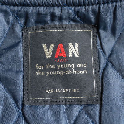 VAN JAC Wool Leather Sleeve Varsity Jacket Size L