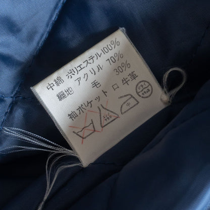 VAN JAC Wool Leather Sleeve Varsity Jacket Size L