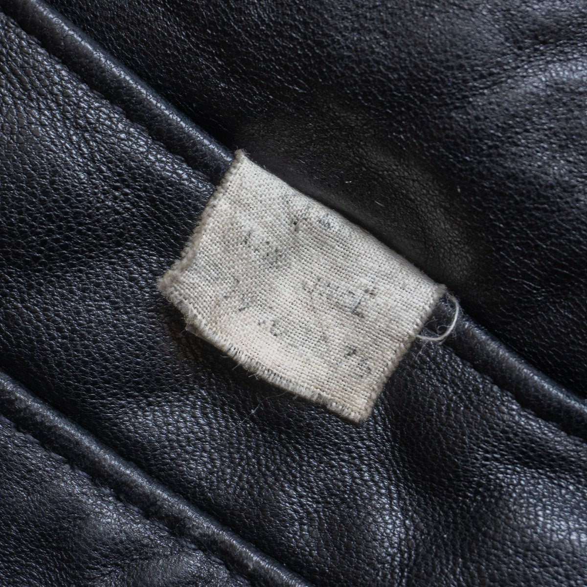 SCHOTT 214D Leather Down Jacket Black Size 36