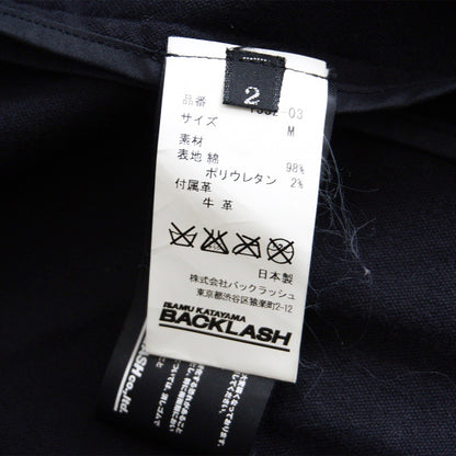 ISAMU KATAYAMA BACKLASH Cotton Cow Leather Tailored Size M