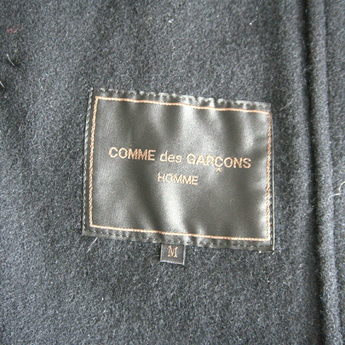 COMME des GARCONS HOMME 00s Wool Balmacaan Coat Black Size M