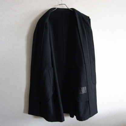 COMME des GARCONS HOMME 00s Wool Balmacaan Coat Black Size M