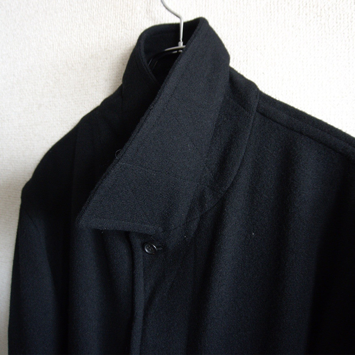 COMME des GARCONS HOMME 00s Wool Balmacaan Coat Black Size M