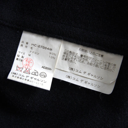 COMME des GARCONS HOMME 00s Wool Balmacaan Coat Black Size M