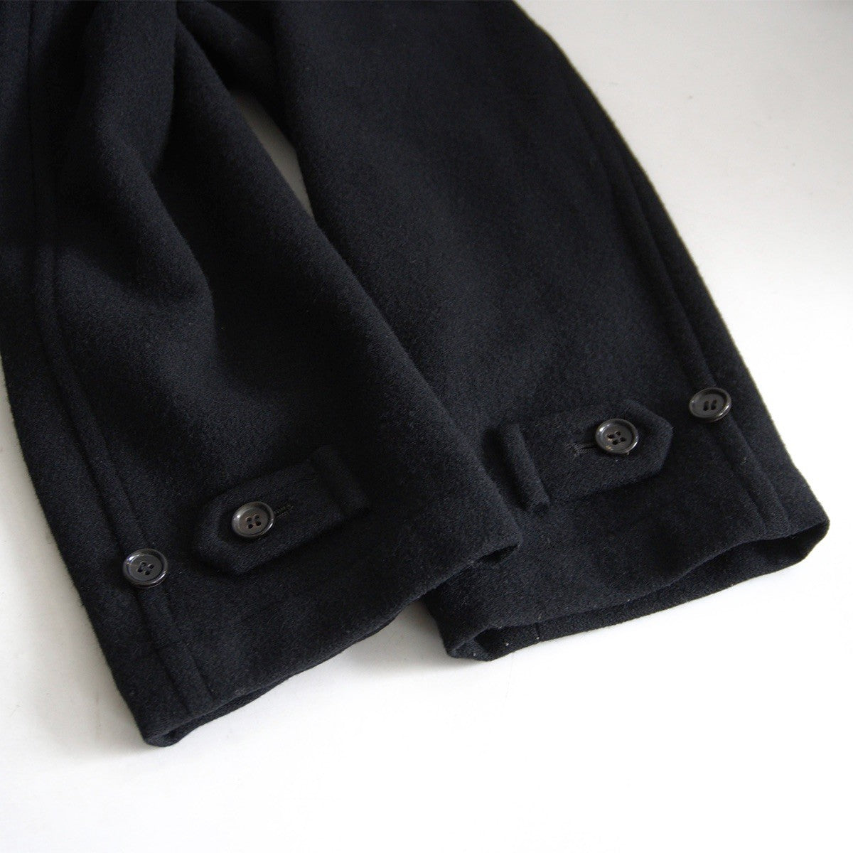 COMME des GARCONS HOMME 00s Wool Balmacaan Coat Black Size M