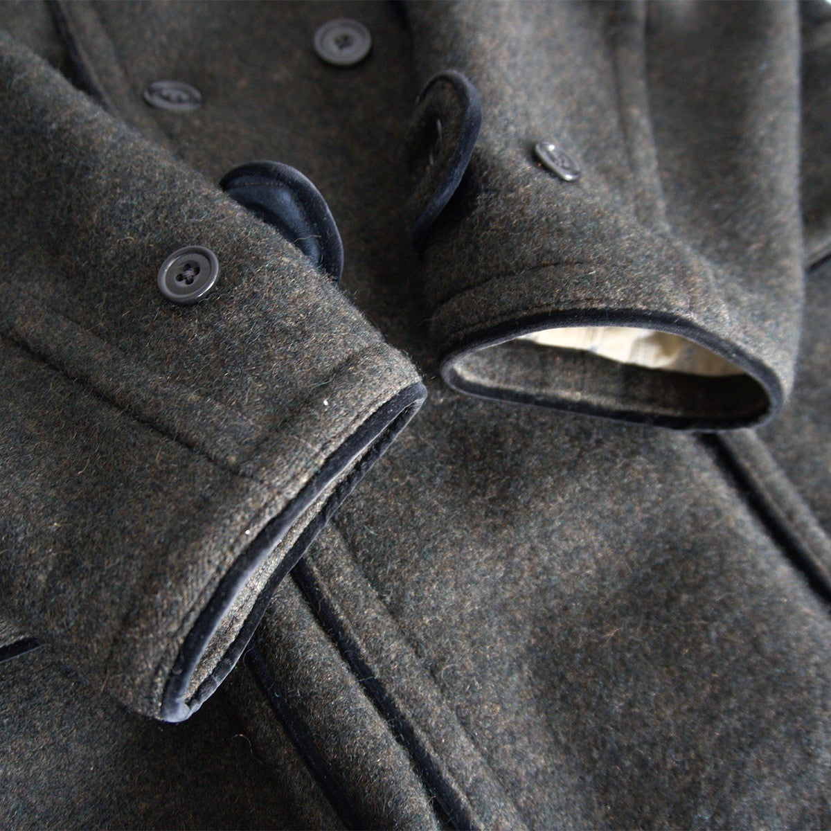 FREEWHEELERS Stieglitz Wool Melton Double-Breasted Size S