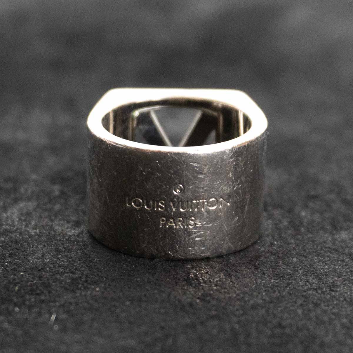 LOUIS VUITTON M61992 V Square Ring Size ONE SIZE