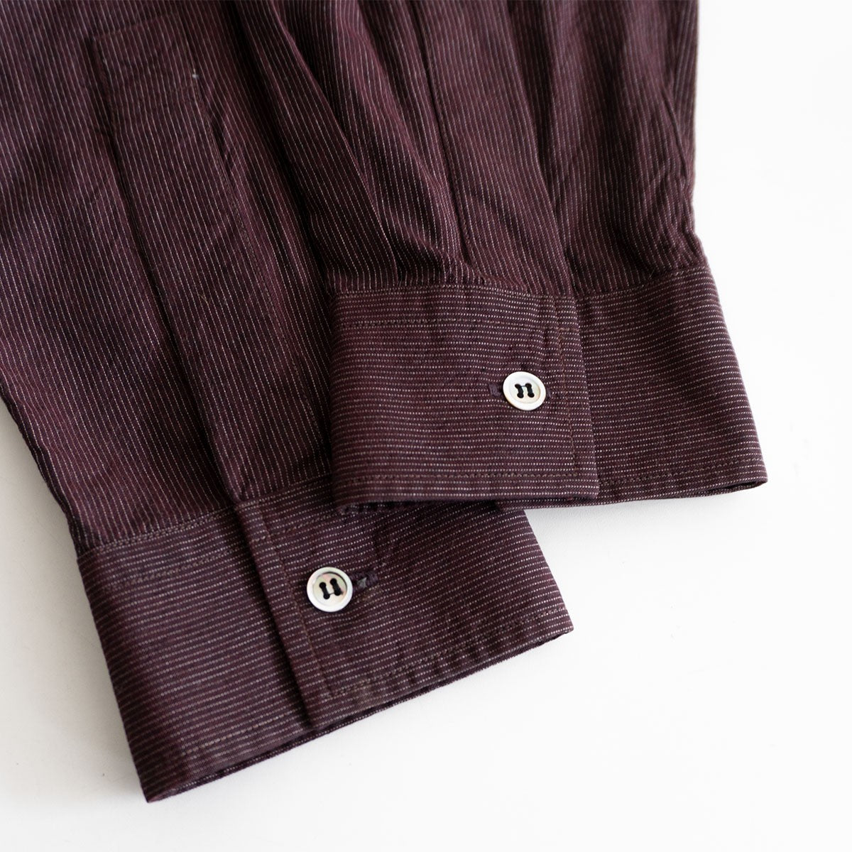 Y's for men Rayon Narrow Stripe Shirt Bordeaux Size XL