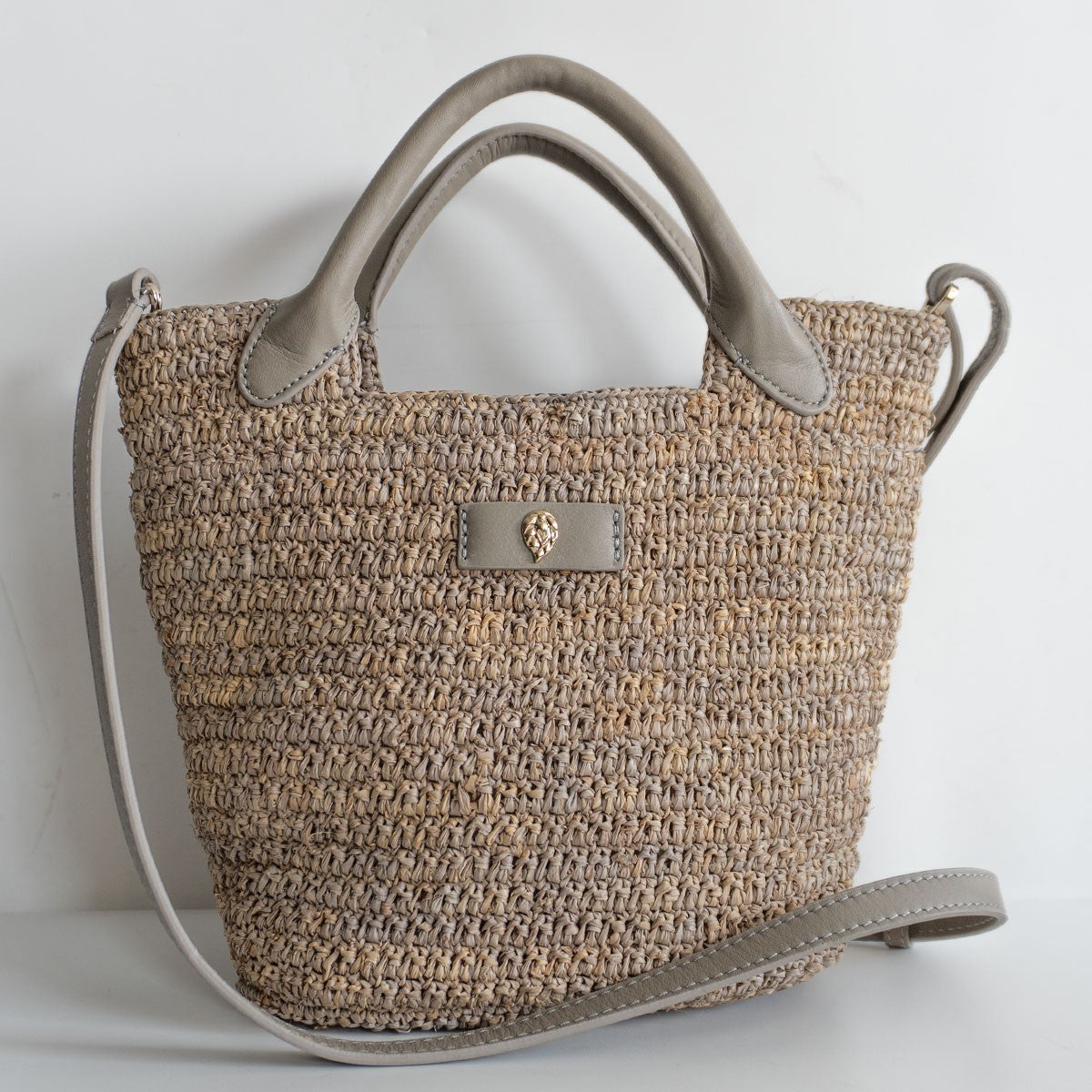 HELEN KAMINSKI Leather Handle Raffia 2-Way Size ONE SIZE