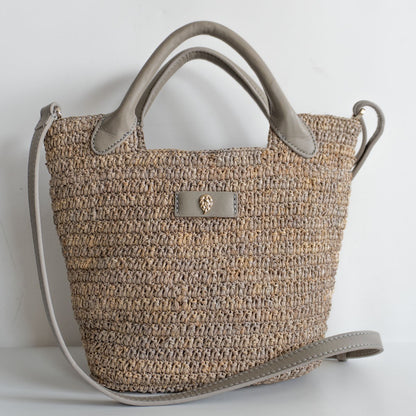 HELEN KAMINSKI Leather Handle Raffia 2-Way Size ONE SIZE