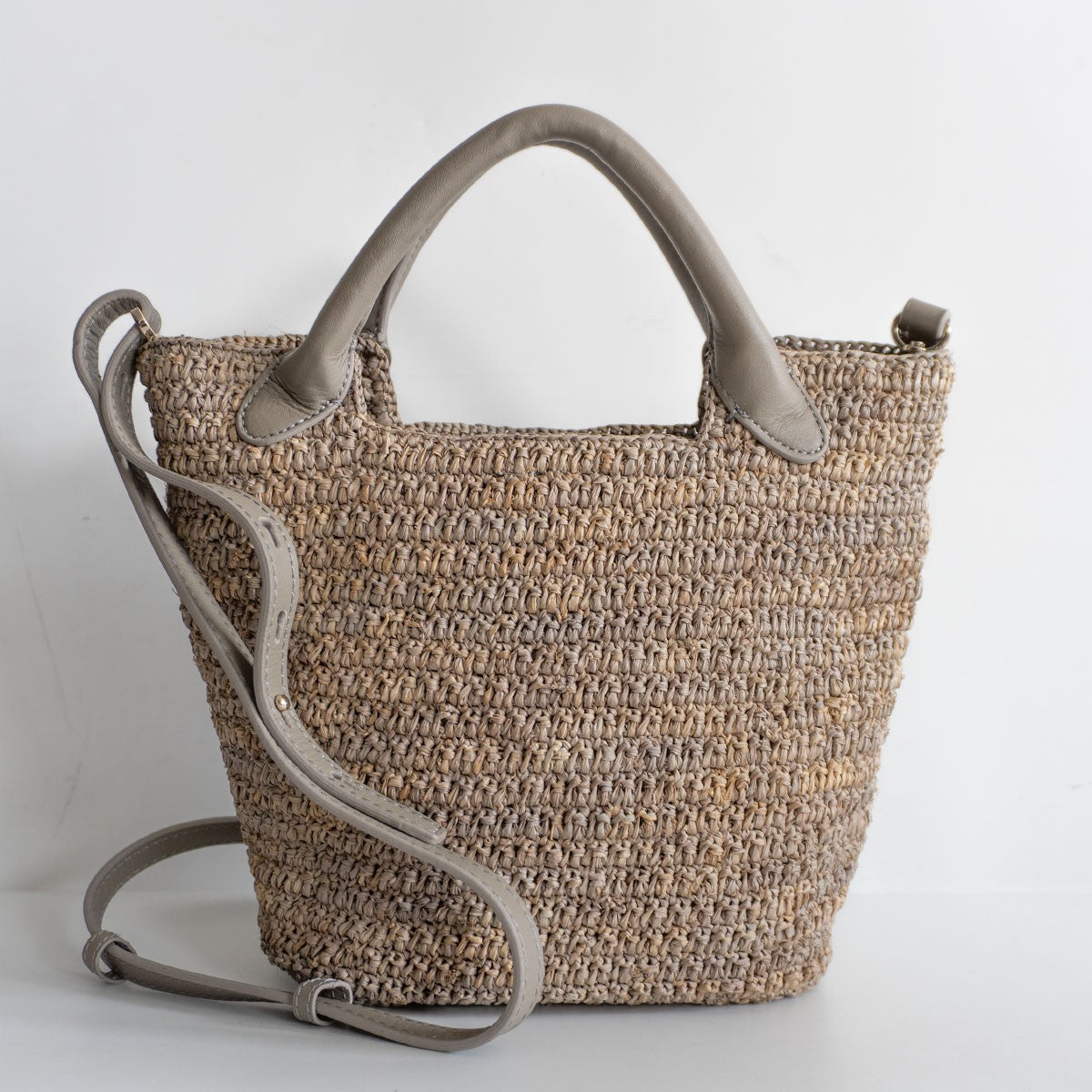 HELEN KAMINSKI Leather Handle Raffia 2-Way Size ONE SIZE