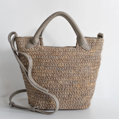 HELEN KAMINSKI Leather Handle Raffia 2-Way Size ONE SIZE