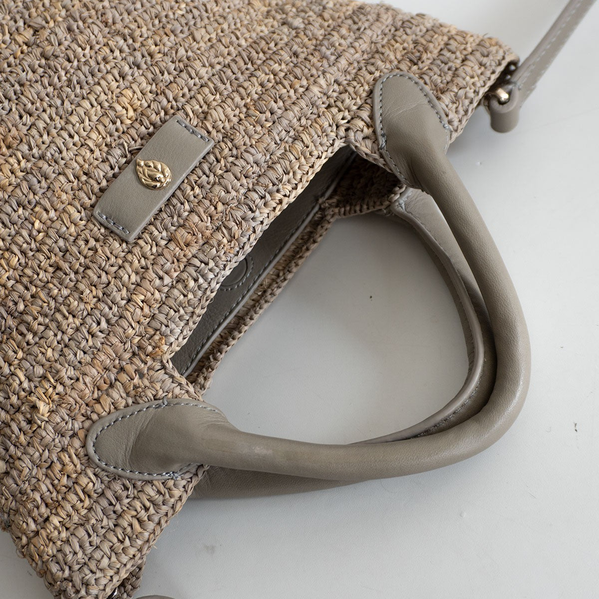 HELEN KAMINSKI Leather Handle Raffia 2-Way Size ONE SIZE
