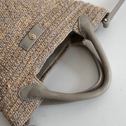 HELEN KAMINSKI Leather Handle Raffia 2-Way Size ONE SIZE