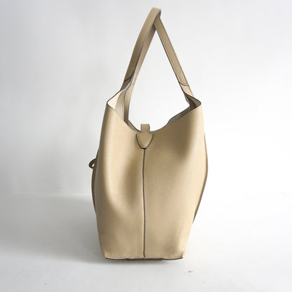 TOD'S T Timeless Hammered Leather Shopping Bag Size ONE SIZE