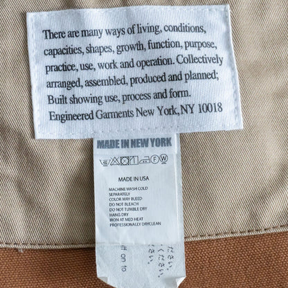 Engineered Garments Bedford Duck Canvas Brown Jacket Size M