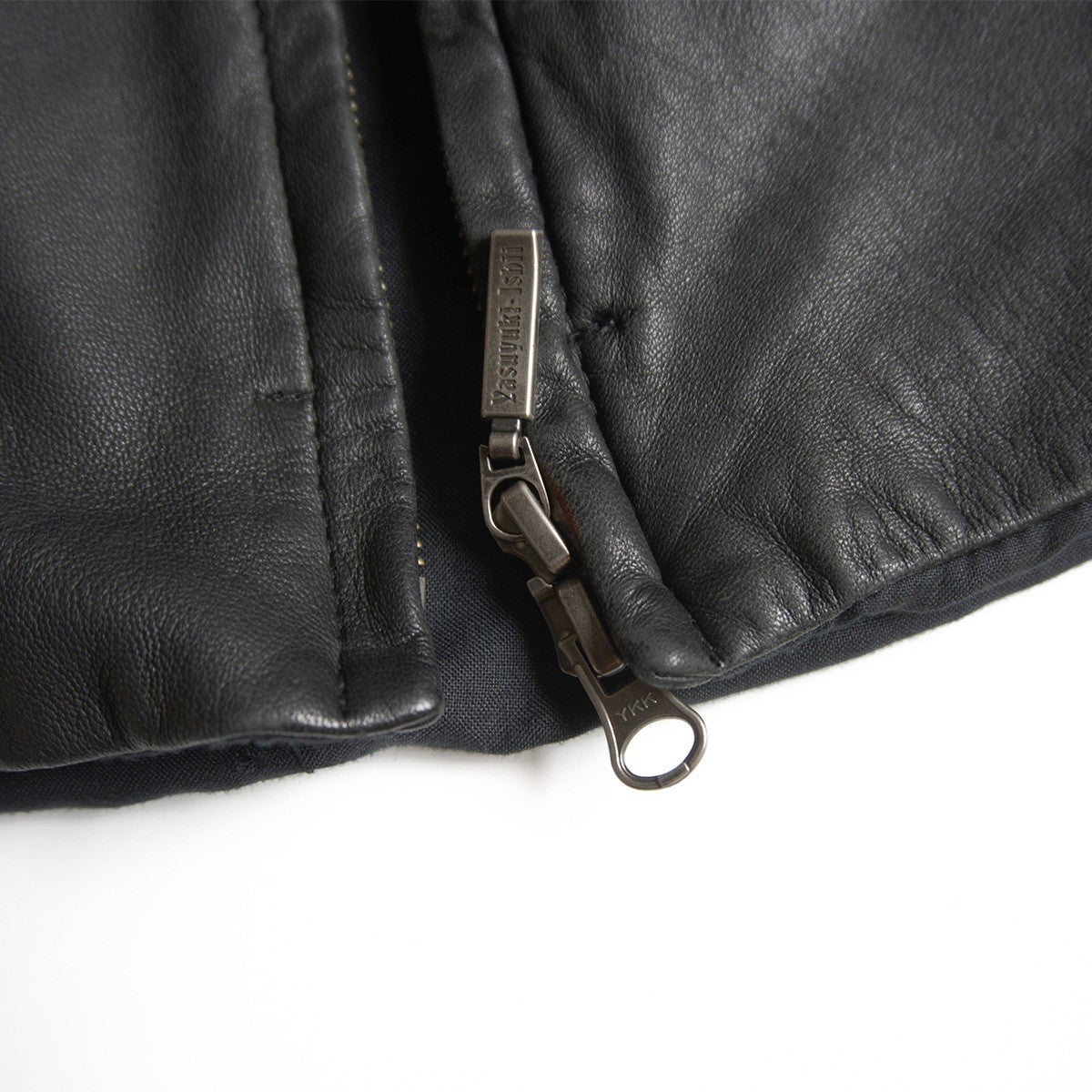Yasuyuki Ishii Hooded Sheep Leather Jacket Black Size S