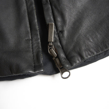 Yasuyuki Ishii Hooded Sheep Leather Jacket Black Size S